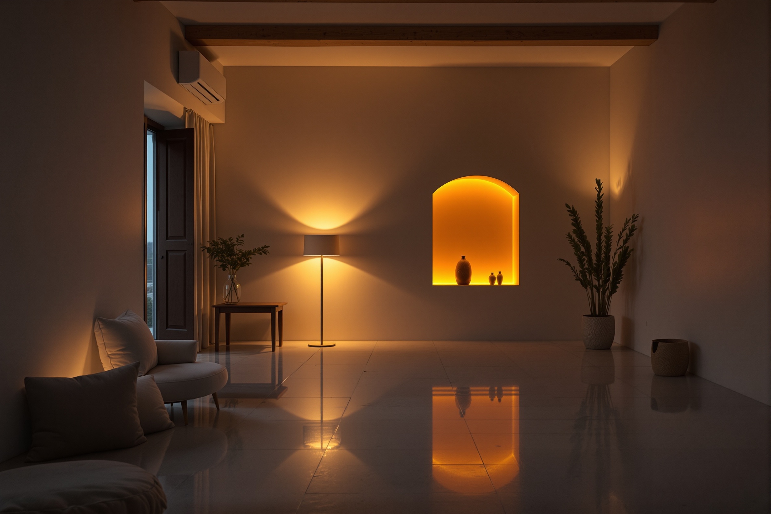 The room at blue hour